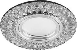 Светильник встраиваемый с белой LED подсветкой Feron CD906 потолочный MR16 G5.3 белый 28849 1