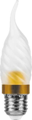Лампа светодиодная, 6LED(3.5W) 230V E27 6400K золото, LB-78 25375