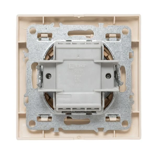 Выключатель 2-кл. СП Минск 10А IP20 беж. EKF ERV10-023-20 3