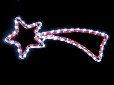 Световая фигура 230V 4м LED белый+красный, 24 LED/1м, 9.6W, 20mA,  с  контроллером, IP 44, шнур 1,5м х1мм, LT009 26806