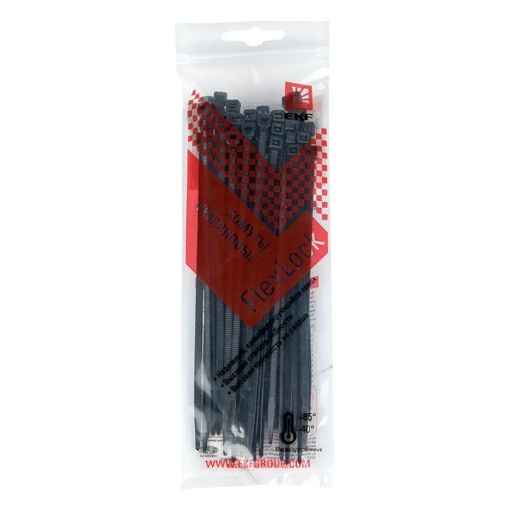 Хомут P6.6 3.6x150 FlexLock стандартный черн. (уп.50шт) PROxima EKF plc-fl-ctsb-3.6x150-r 2