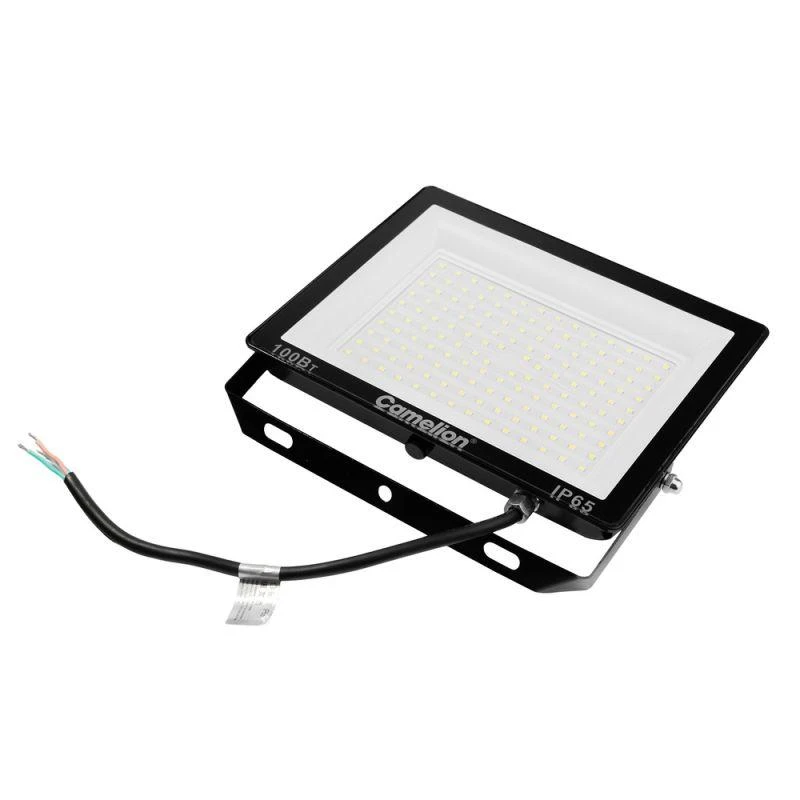 Прожектор светодиодный LFL-10004 C02 LED SMD 100Вт IP65 6500К 10000лм 230В 245х233.5Х31 черн. Camelion 16333 5