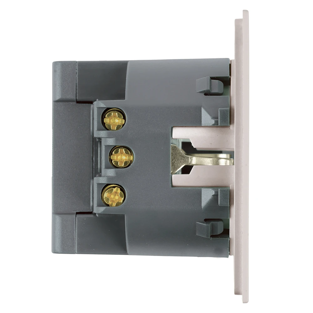 Розетка 1-местная з/ш с/з 16А + USB + Type C (механизм), STEKKER, 250В, 20W, серия Мия, RST16-3119-08, пудровый жемчуг 50482 2
