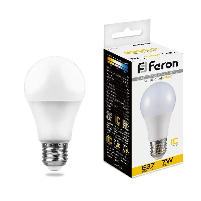 Лампа светодиодная Feron LB-91 Шар E27 7W 175-265V 2700K 25444