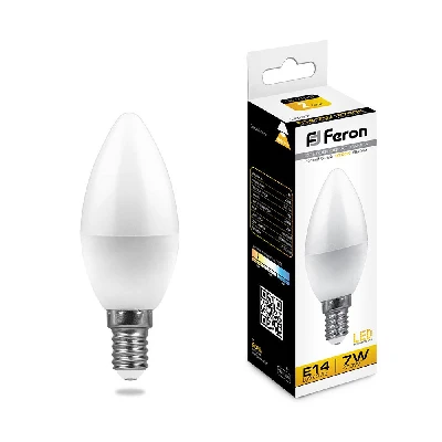 Лампа светодиодная Feron LB-97 Свеча E14 7W 175-265V 2700K 25475