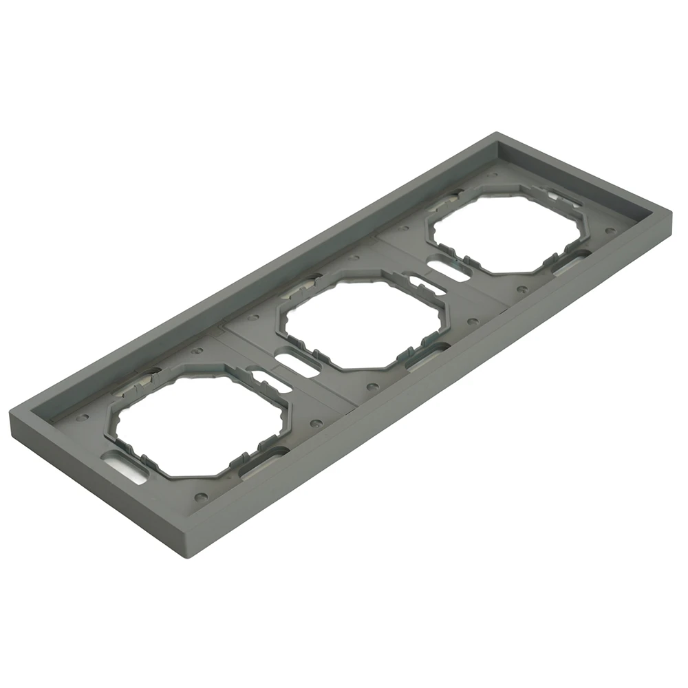 Рамка STEKKER, PFR00-5003-10 3-местная, серия Эмили, платиново-серый, soft touch 49964 2