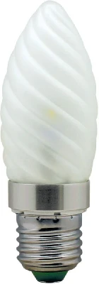 Лампа светодиодная, 6LED(3.5W) 230V E27 4000K матовая хром, LB-77 25342