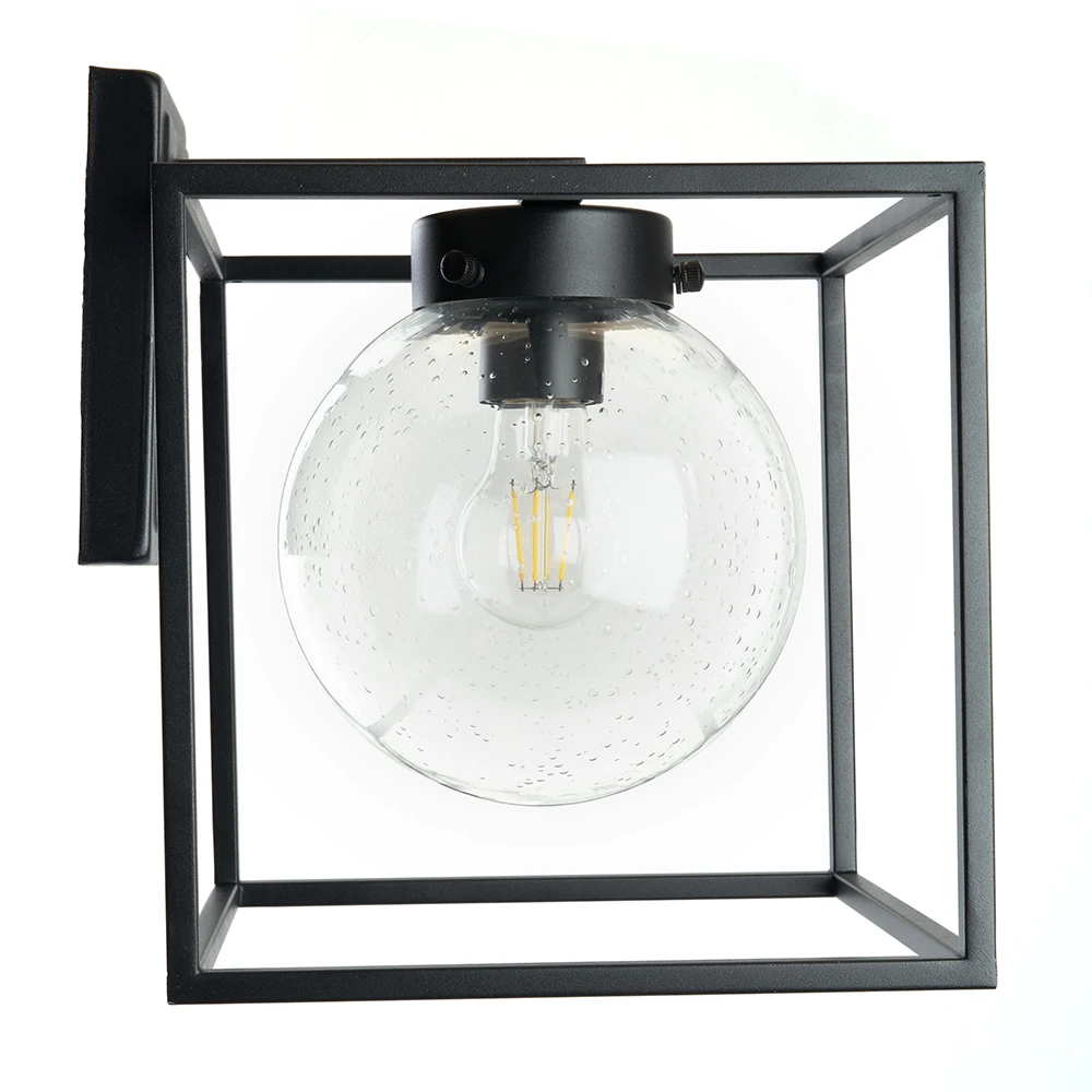 Светильник садово-парковый Feron PL711 на стену вниз 60W E27 230V, черный 48385 6