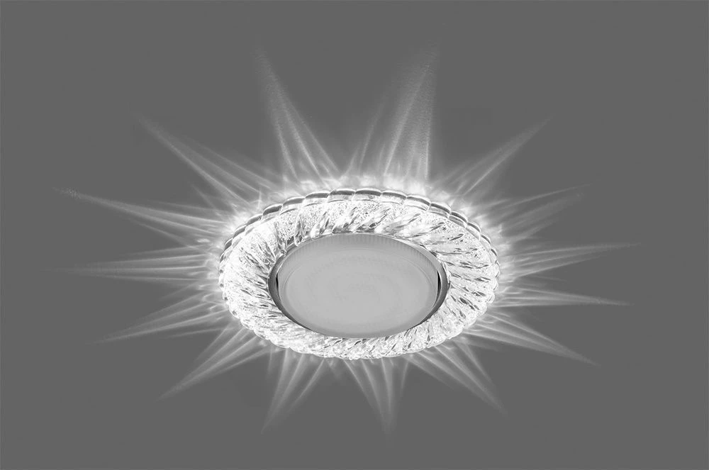 Светильник встраиваемый с белой LED подсветкой Feron CD4021 потолочный GX53 без лампы прозрачный 29474 3