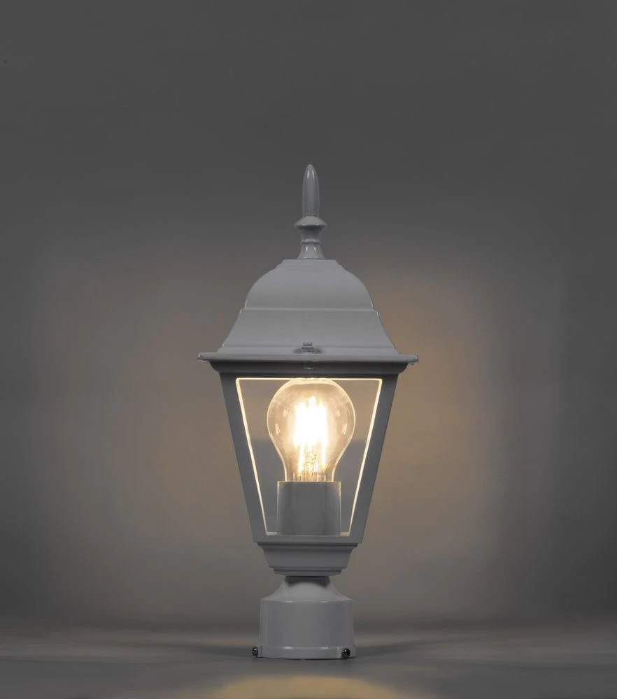 Светильник садово-парковый Feron 4103/PL4103 четырехгранный на столб 60W E27 230V, белый 11017 1