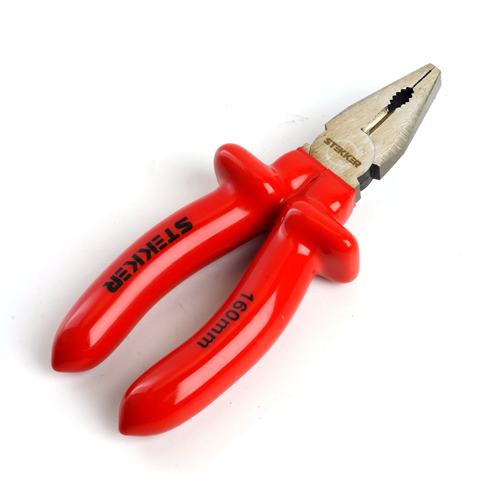 Плоскогубцы комбинированные диэлектрические STEKKER, 160мм, PLE1-160-S 39776 1
