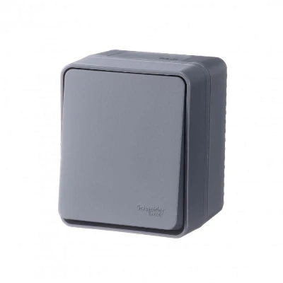 Выключатель 1-кл. ОП AtlasDesign PROFI IP54 10AX антрацит SE ATN544011