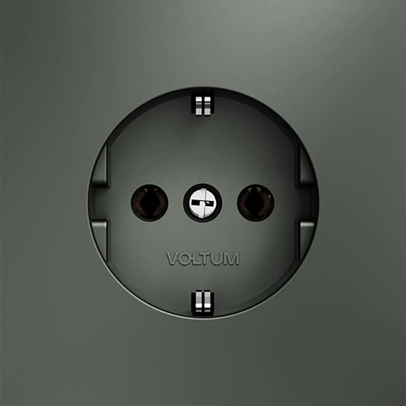 Розетка 1-м СП S70 16А с заземл. механизм титан Voltum VLS040106 2