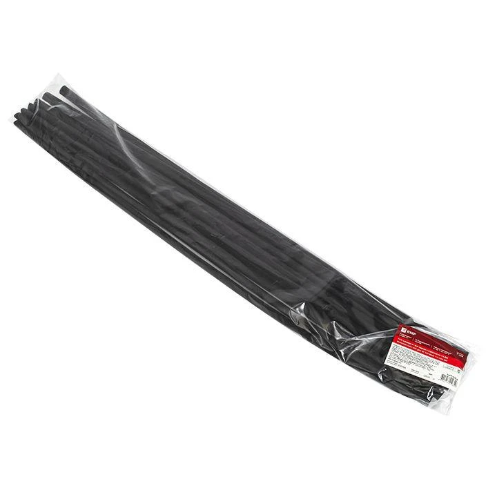 Трубка термоусадочная ТУТк клеевая нг 16/4 черн. 1м (уп.10м) PROxima EKF tut4-k16-b 2