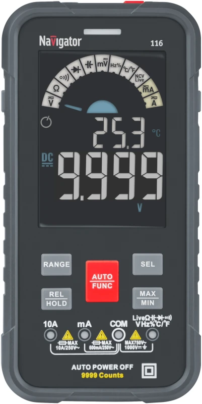 Мультиметр 95 771 NMT-Mm-116 True RMS Smart цветной дисплей Navigator 95771 1