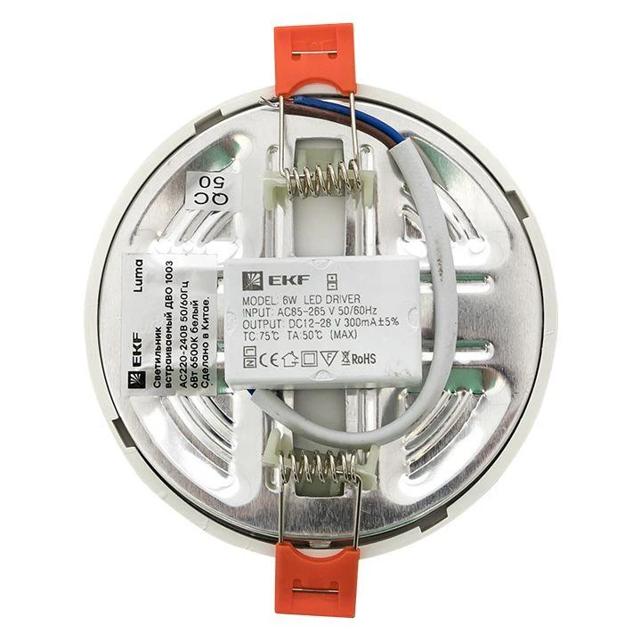 Светильник светодиодный ДВО 1003 6Вт 6500К IP20 встраив. Basic EKF DLL-1003-6-6500 7