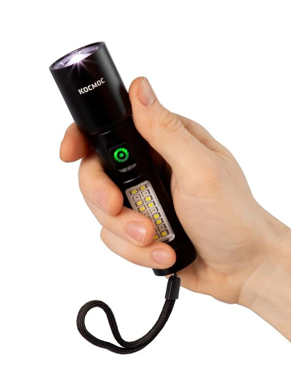 Фонарь ручной аккум. 10Вт LaserLED/широк.cвет/Li-ion 1200мА.ч алюм. КОСМОС KOC134Lit 4