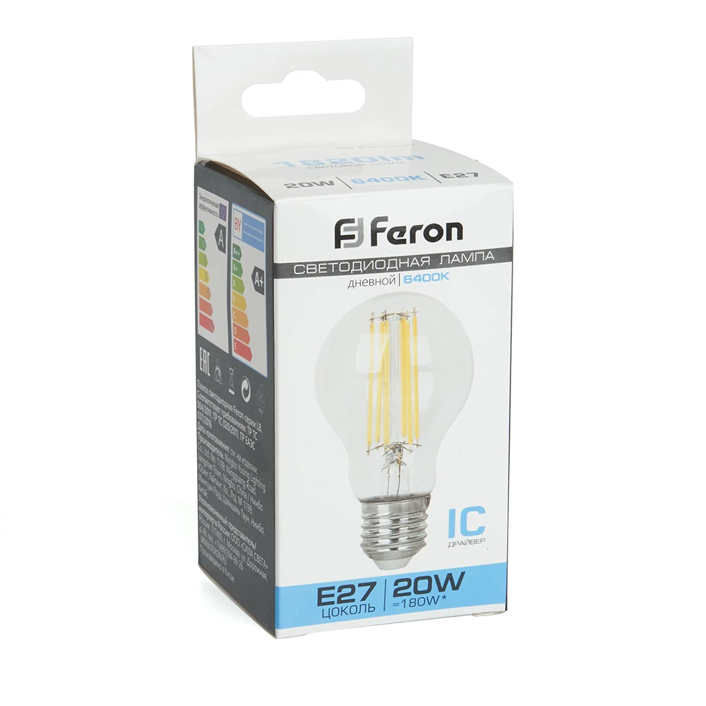 Лампа светодиодная Feron LB-620 Шар E27 20W 175-265V 6400K 48285 3