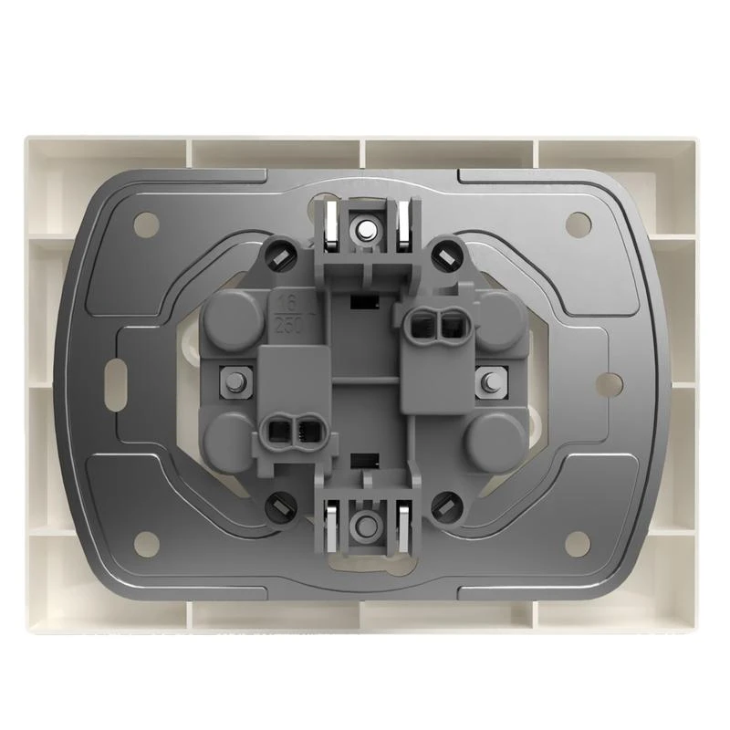 Розетка 2-м СП Pixel 16А IP20 без заземл. в сборе беж. TOKOV ELECTRIC TKE-PX-R2F-C02 4
