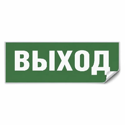 Самоклеящаяся этикетка INFO EL001 ВЫХОД 330х120мм 53702