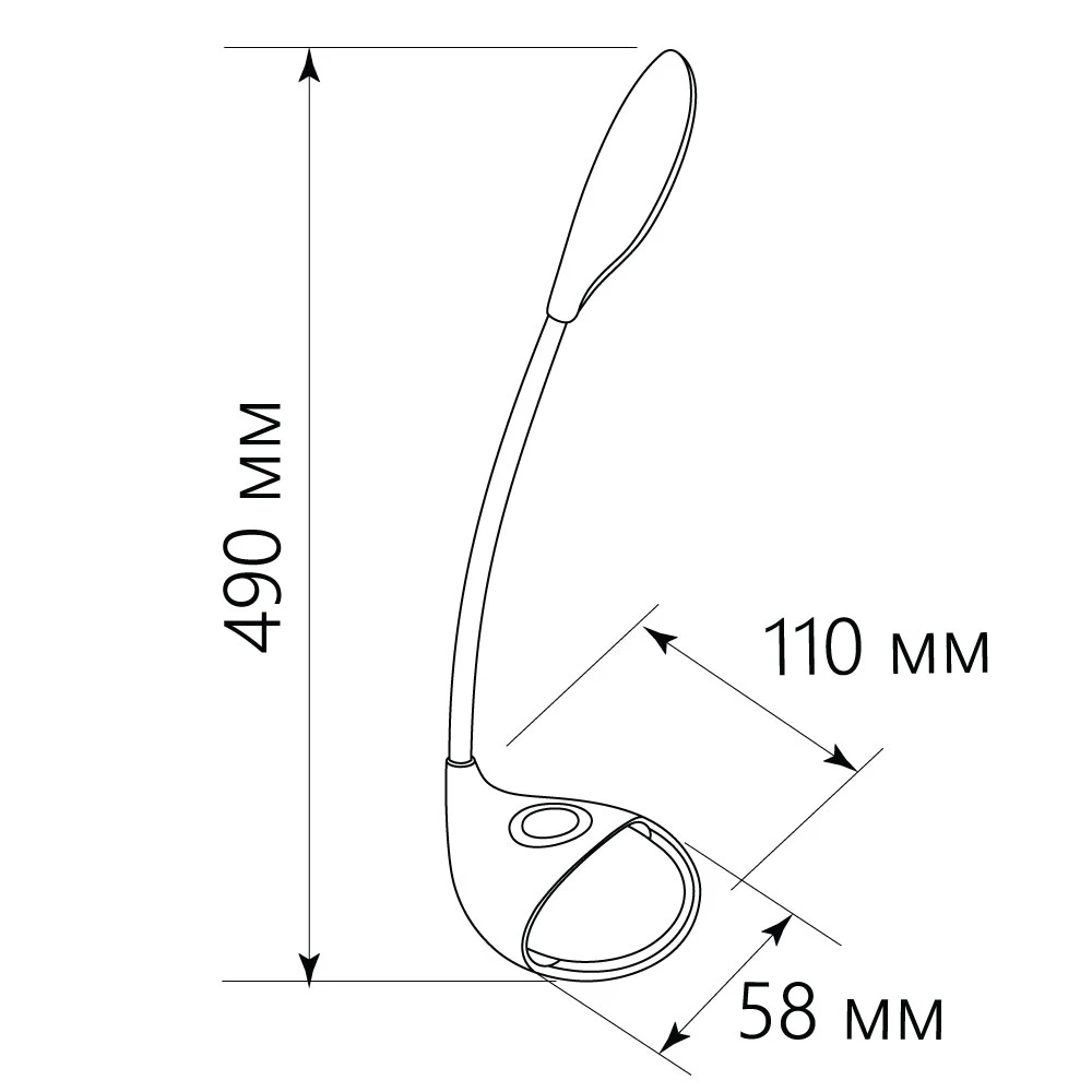 Настольный светодиодный светильник Feron DE1730 7W, 6000-6500K, 100-240V, черный 41554 4