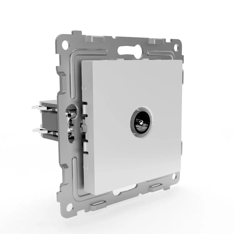 Розетка TV проходная СП Pixel 4DB механизм бел. TOKOV ELECTRIC TKE-PX-A1P-C01 2