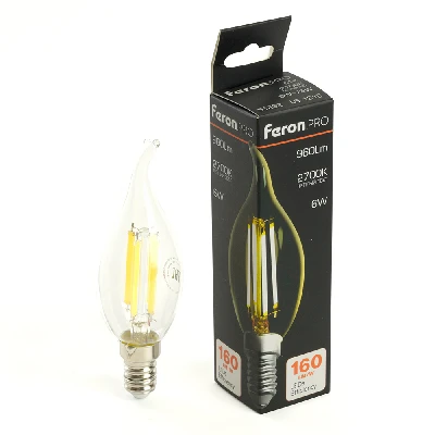 Лампа светодиодная Feron.PRO LB-1216 Свеча на ветру E14 960LM 6W 175-265V 2700K 51262