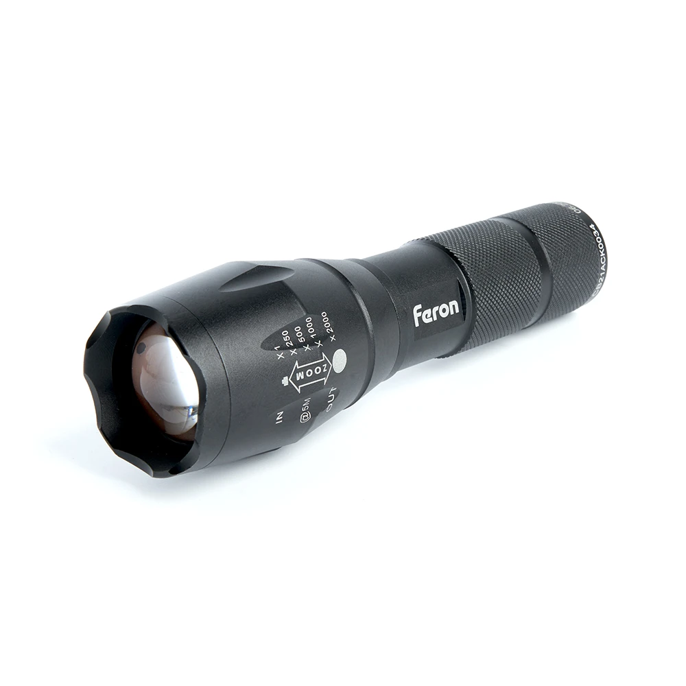 Фонарь ручной Feron TH2400 с аккумулятором USB ZOOM 41682 2