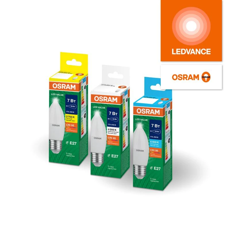 Лампа светодиодная LED G4 Value LVCLB100 12W/927 CRI95 12Вт 2700К 1200лм свеча матов. E27 170-250В OSRAM 4099854308758 5