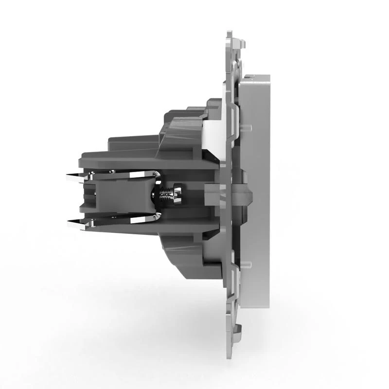 Розетка 1-м СП Pixel 16А IP20 с заземл. механизм алюм. TOKOV ELECTRIC TKE-PX-R1Z-C03 3