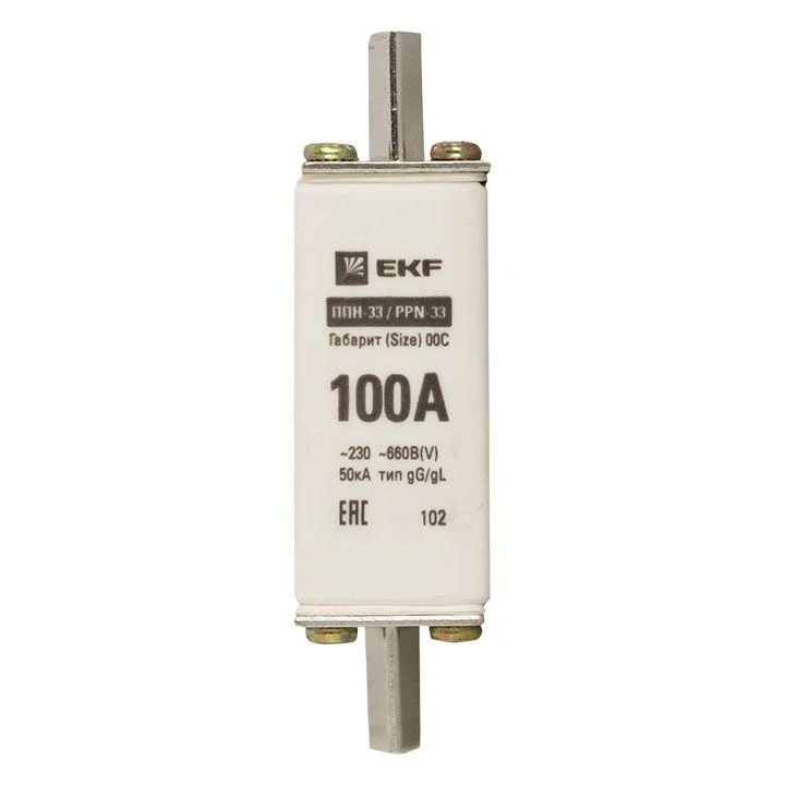 Вставка плавкая ППН-33 100/100А 50кА габарит 00С PROxima EKF fus-33/100 3