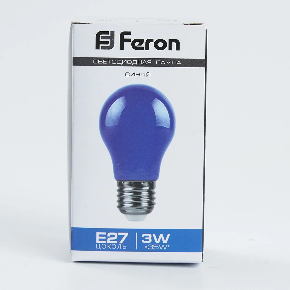 Лампа светодиодная Feron LB-375 E27 3W 230V синий 25923 5