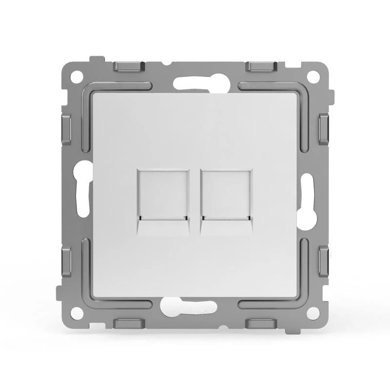 Розетка компьютерная 2-м СП Pixel RJ45 кат.5E механизм бел. TOKOV ELECTRIC TKE-PX-RC2-C01 1