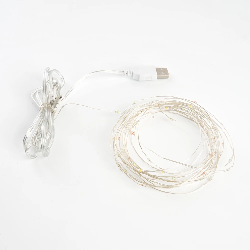 Гирлянда линейная Feron CL575 Роса, статичная, 5м USB 2700K , прозрачный шнур 48183 4