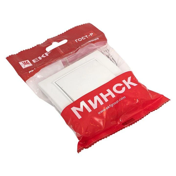 Выключатель 1-кл. СП Минск 10А IP20 бел. Basic EKF ERV10-021-10 4
