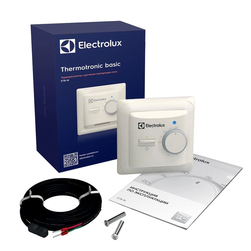 Термостат механический ETB-16 Basic 16А датчик пола Electrolux НС-1013675 1