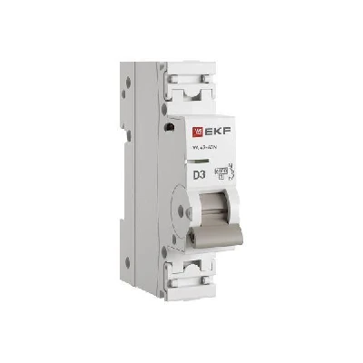 Выключатель автоматический модульный 1п D 3А 6кА ВА 47-63N PROxima EKF M636103D