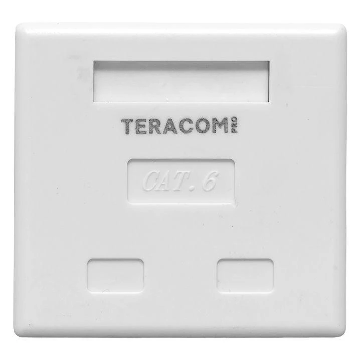 Розетка настенная TERACOM PRO кат.6 неэкранированная 2 порта RJ-45 Dual IDC бел. EKF TRP-WBOX-2RJ45-6UTP-WH 2