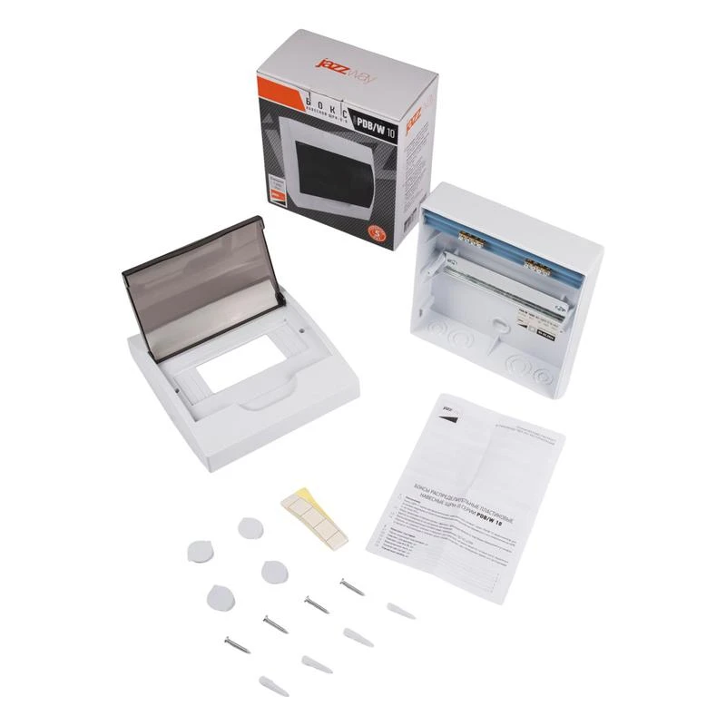 Бокс модульный накладной PDB/W 1008 WH (ЩРН-П- 8) IP41 пластик. Pro JazzWay 5071667 13