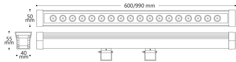 Светодиодный линейный прожектор Feron LL-879 Lux 18W 6500K 230V IP65 32049 3