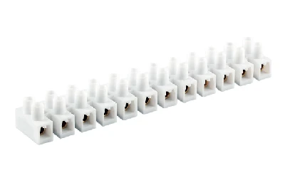 Колодка клеммная винтовая STEKKER, линейка 12 штук, полиамид, LD225-10 DIY 39890