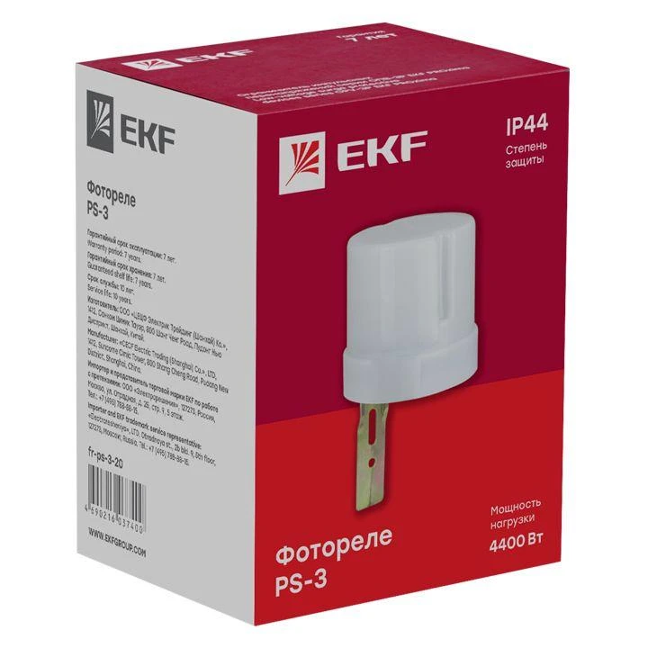 Фотореле PS-3 20А 4400Вт IP44 EKF fr-ps-3-20 2