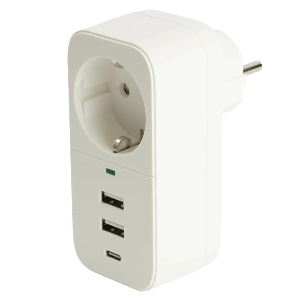 Сетевой фильтр 1-местный с/з STEKKER 250В, 16А, 2USB+1Type-C 2,4 A, серия Nova, HM81-11-1, белый 50142 8