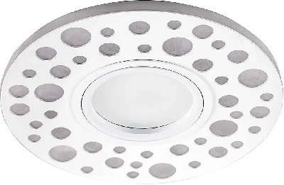 Светильник встраиваемый с LED подсветкой Feron CD989 потолочный MR16 G5.3 белый 32668