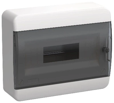 Корпус ЩРН-П-12 TEKFOR IP41 черн. прозр. дверь пластик. IEK TF5-KP12-N-12-41-K01-K03