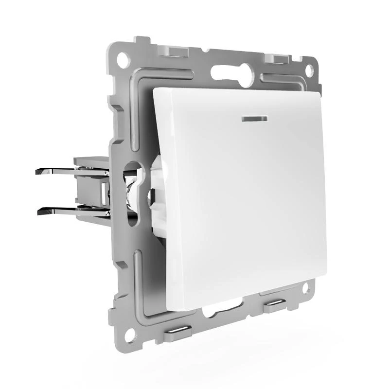 Выключатель 1-кл. СП Pixel 10А IP20 с индикатором механизм бел. TOKOV ELECTRIC TKE-PX-V1I-C01 2
