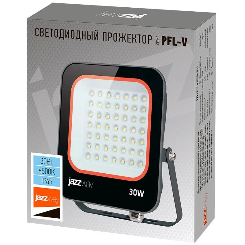 Прожектор светодиодный PFL-V 30Вт 6500К IP65 ДО JazzWay 5039711 4