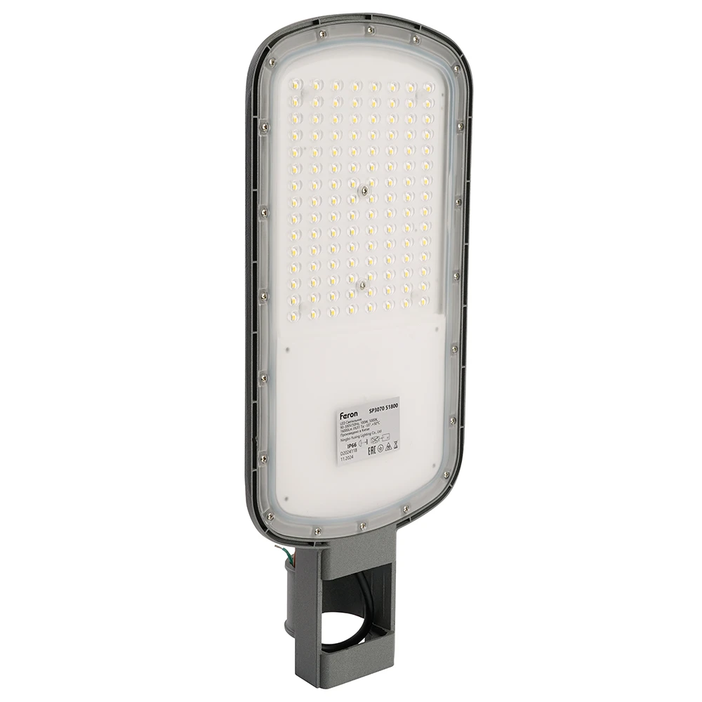Светодиодный уличный консольный светильник Feron SP3070 100W 5000K AC90-300V, серый 51800 1