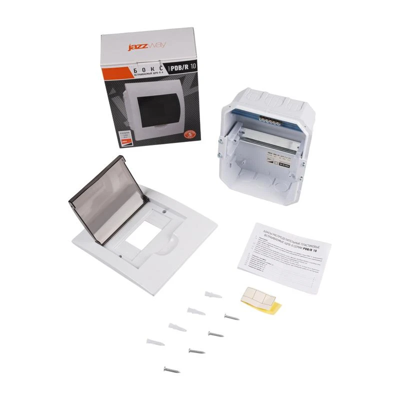 Бокс модульный встраив. PDB/R 1006 WH (ЩРВ-П- 6) IP41 пластик. JazzWay 5071735 12