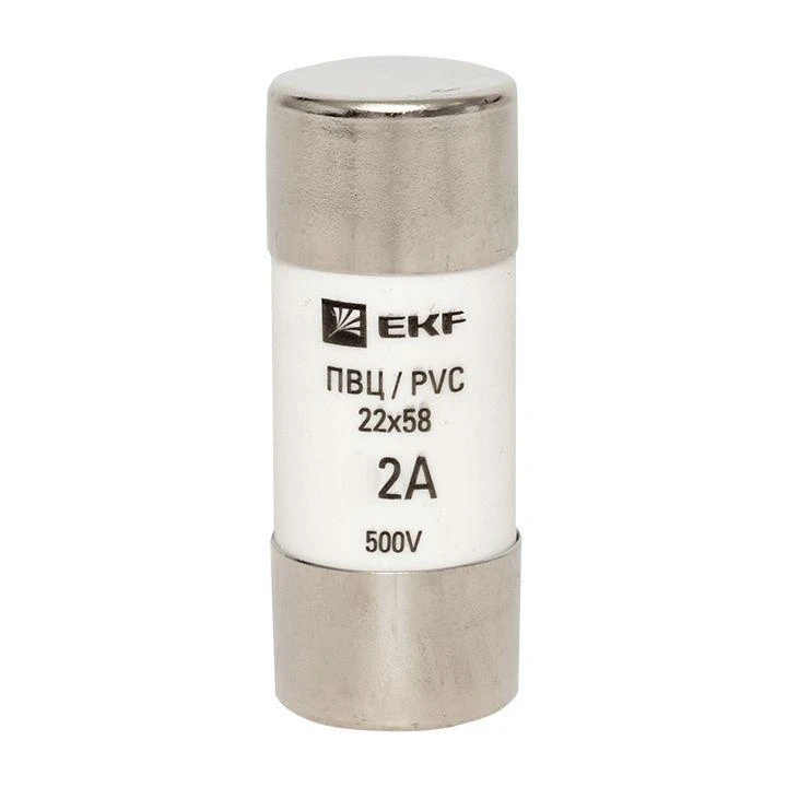Вставка плавкая цилиндрическая ПВЦ 22х58 2А EKF pvc-22x58-2 1